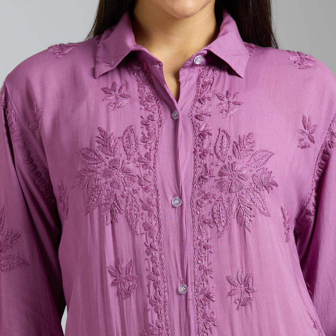 CAROLINA MODAL CHIKANKARI LONG SHIRT