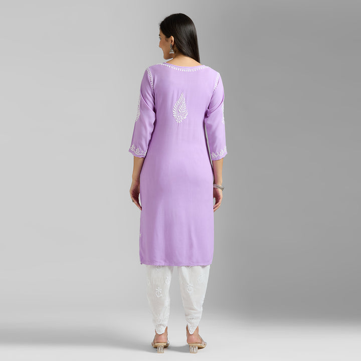 NEHA MODAL CHIKANKARI LONG KURTI