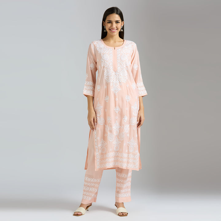 ARYA MUSLIN CHIKANKARI CO-ORD SET