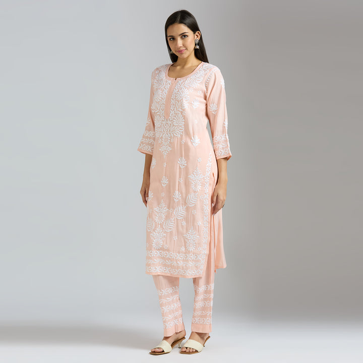 ARYA MUSLIN CHIKANKARI CO-ORD SET