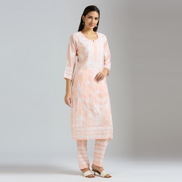 ARYA MUSLIN CHIKANKARI CO-ORD SET