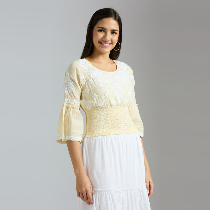 KIARA COTTON CHIKANKARI SKIRT