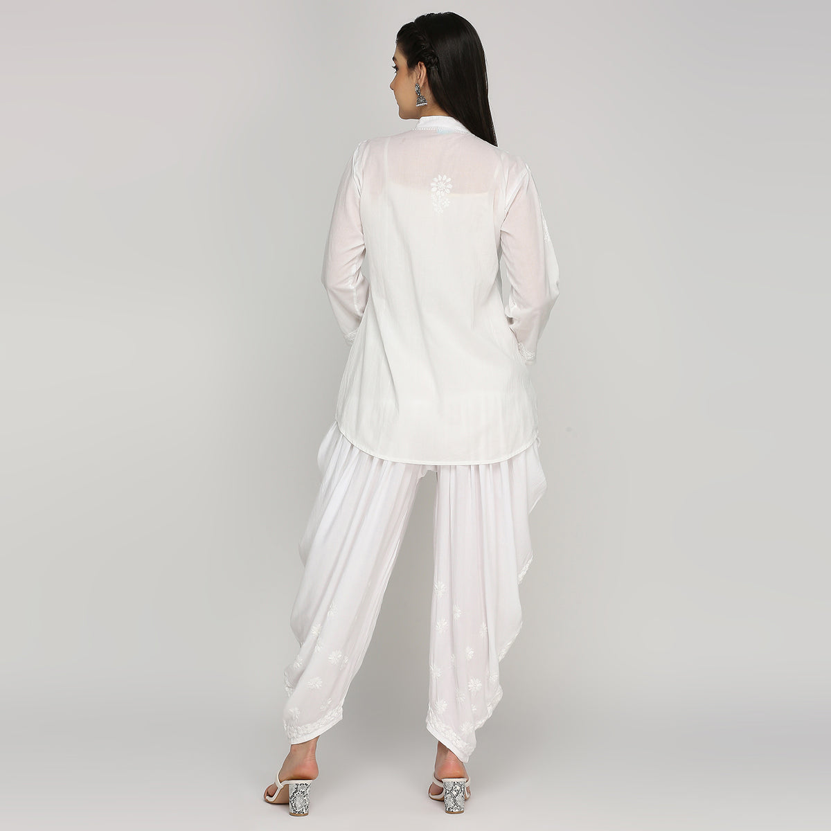 Chikankari Rayon  Dhoti Pants