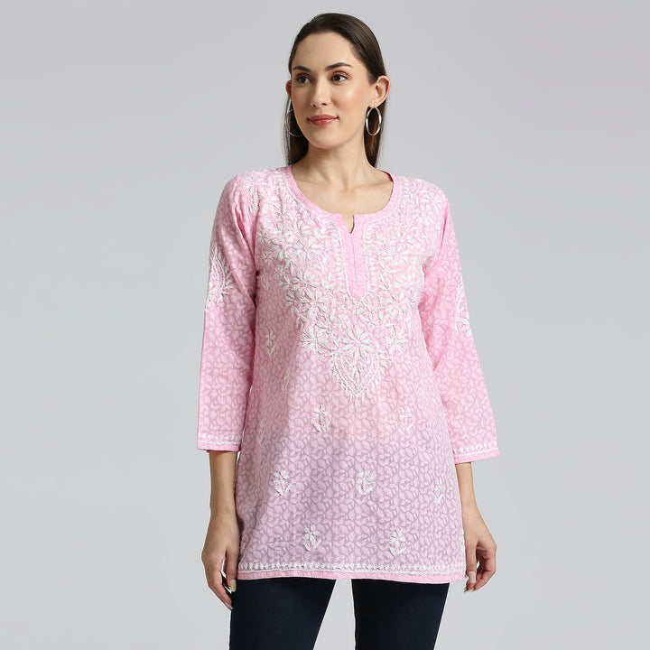 ROOHI BRASSO CHIKANKARI SHORT KURTI