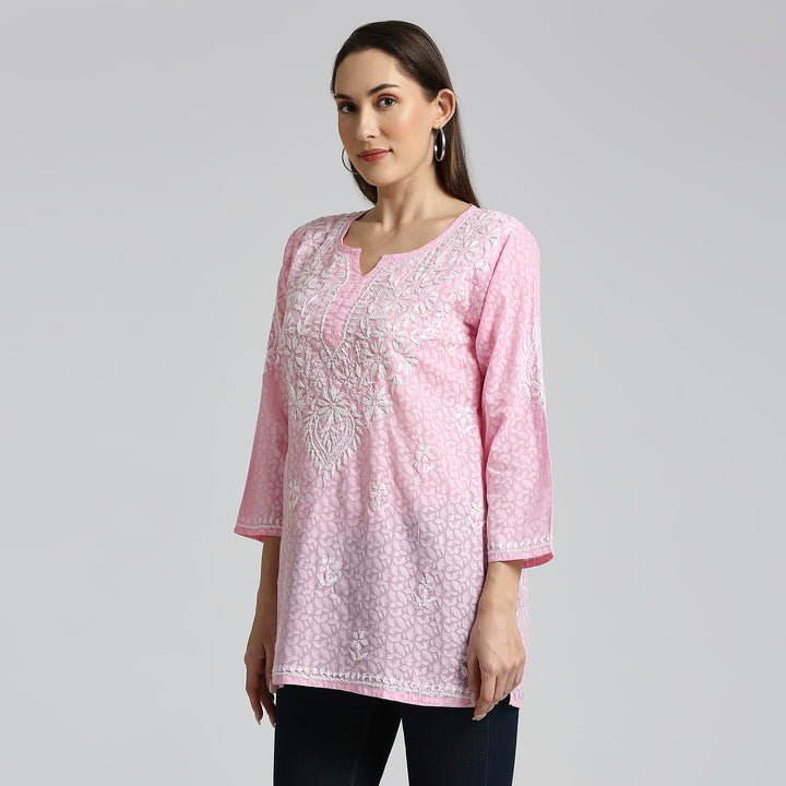 ROOHI BRASSO CHIKANKARI SHORT KURTI