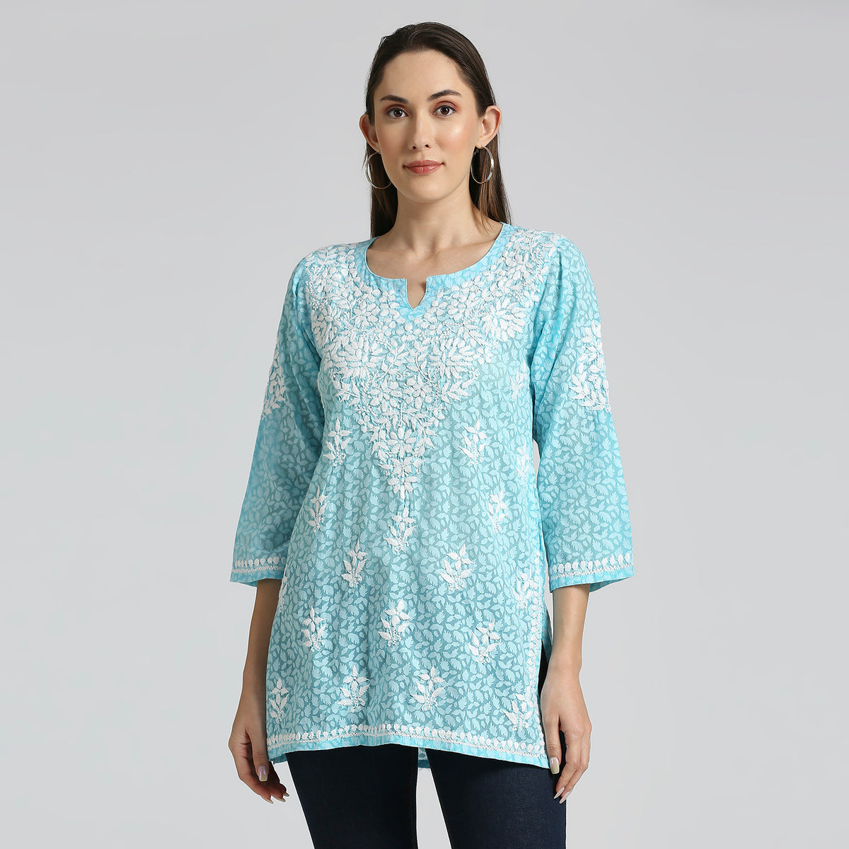 Roohi Brasso Chikankari Short Kurti