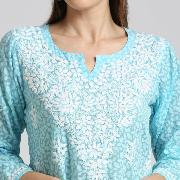 ROOHI BRASSO CHIKANKARI SHORT KURTI