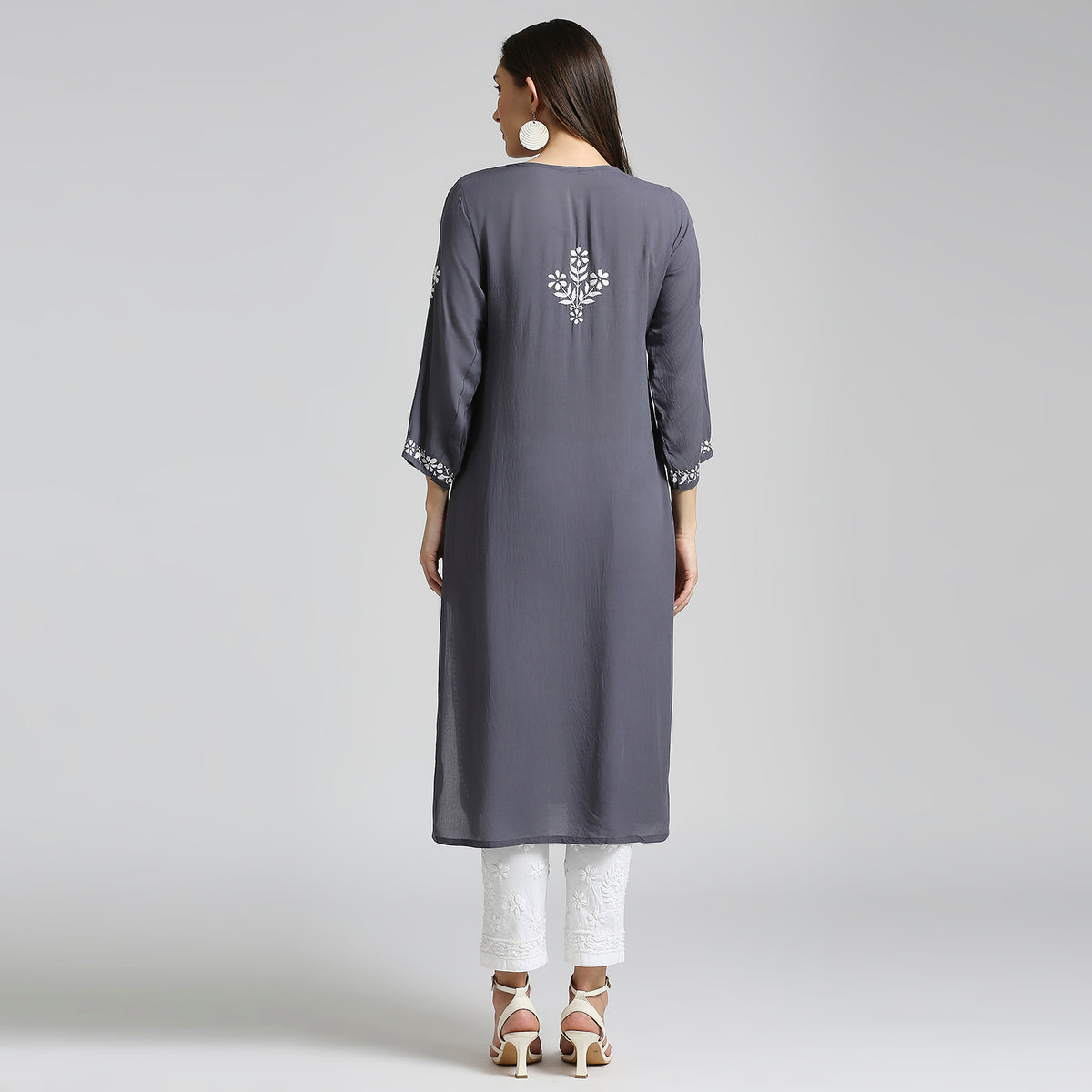 Faiza Modal Chikankari Long Kurti