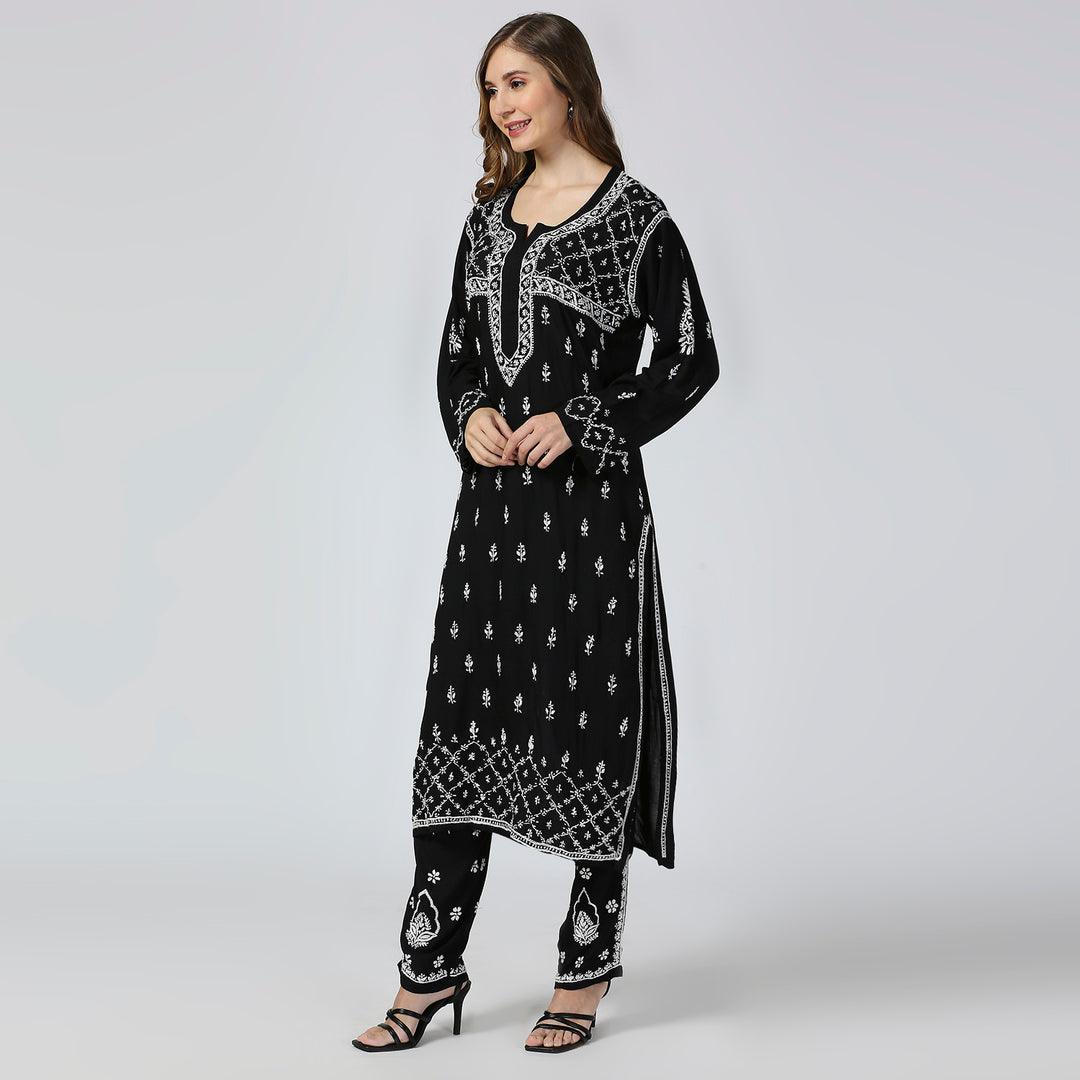 MODAL CHIKANKARI CO-ORD SET