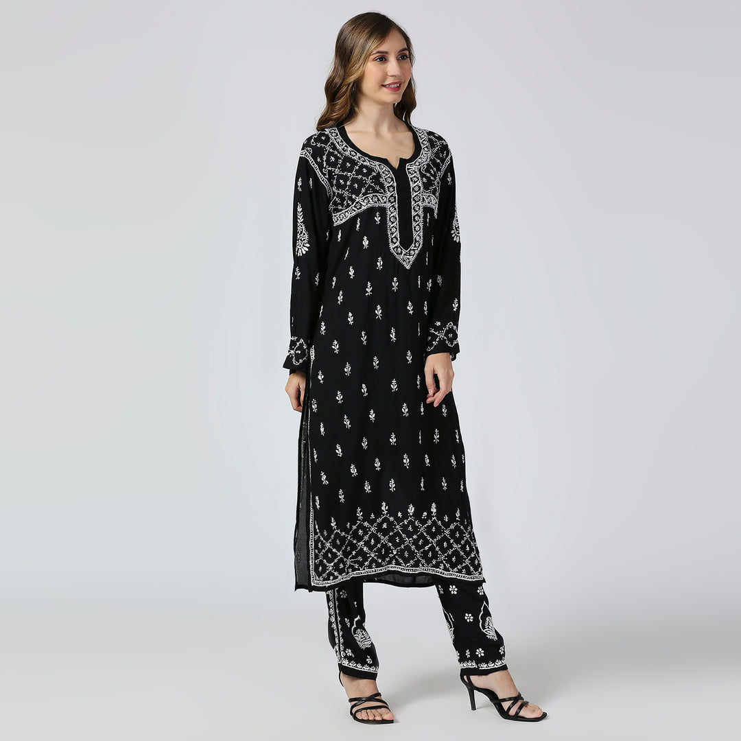 MODAL CHIKANKARI CO-ORD SET