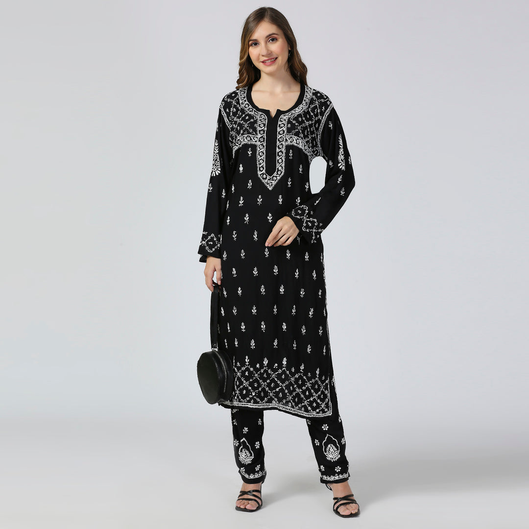 MODAL CHIKANKARI CO-ORD SET