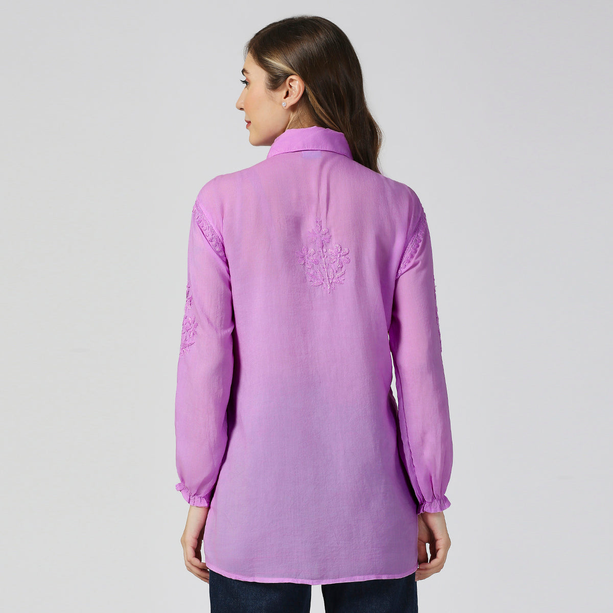 Jade Modal Chikankari Shirt