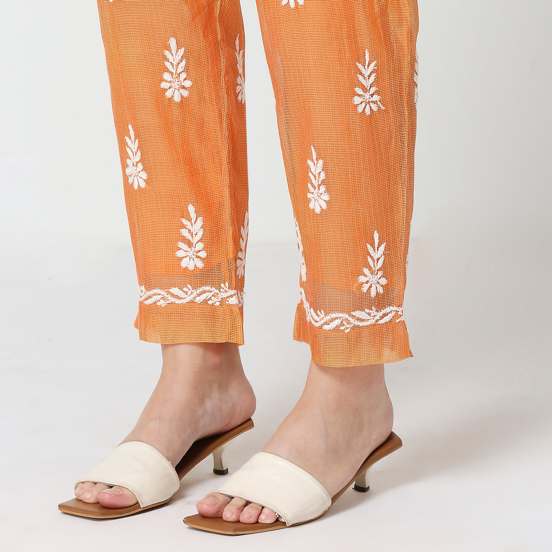 CHANDERI CHIKANKARI CO-ORD SET