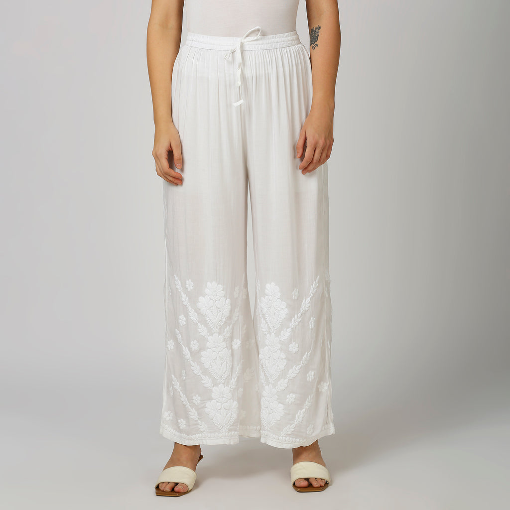 Sc Cotton Chikankari Palazo
