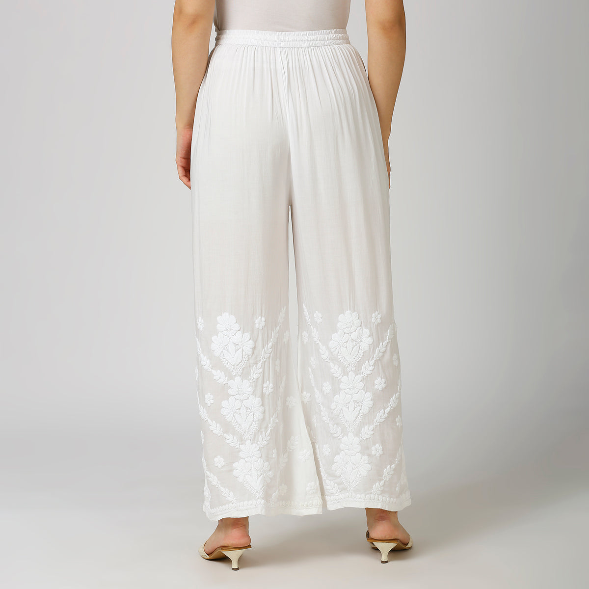 Sc Cotton Chikankari Palazo