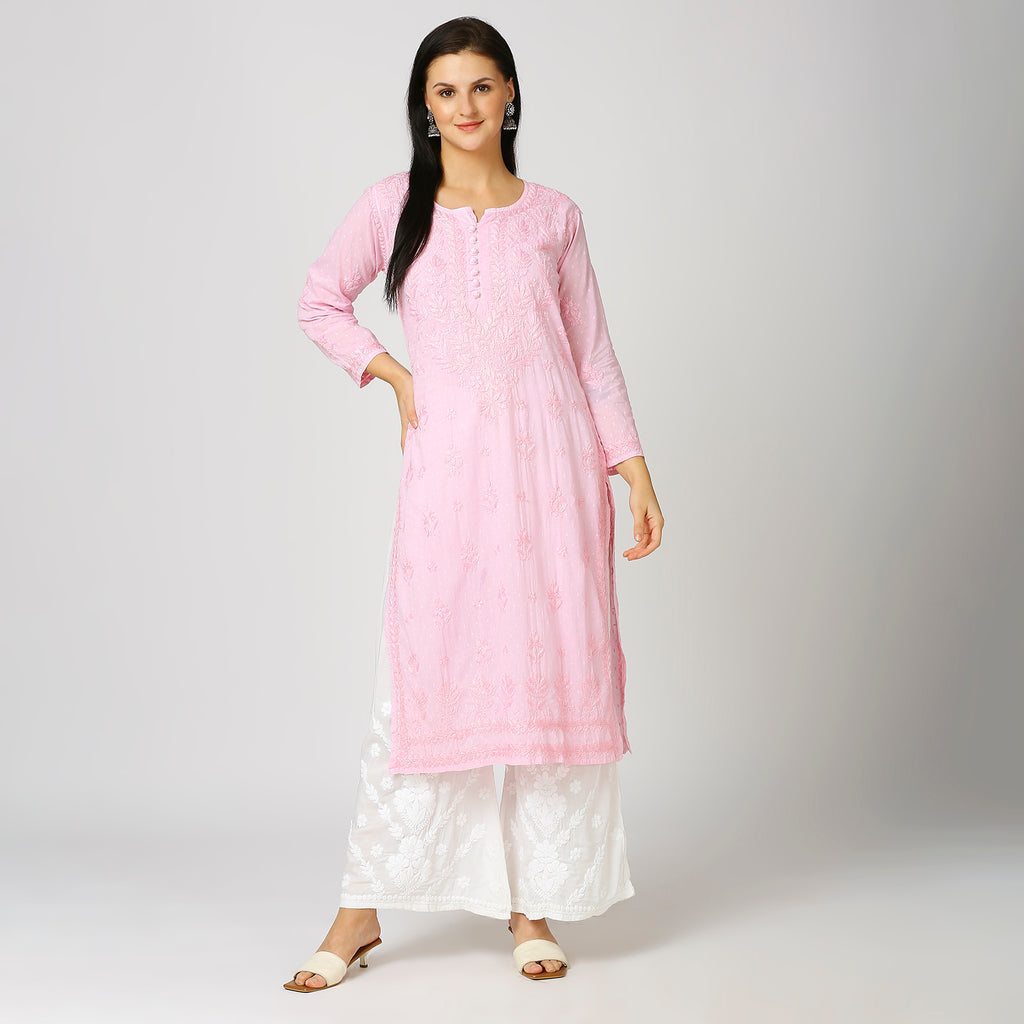Sc Cotton Chikankari Palazo