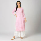 Sc Cotton Chikankari Palazo