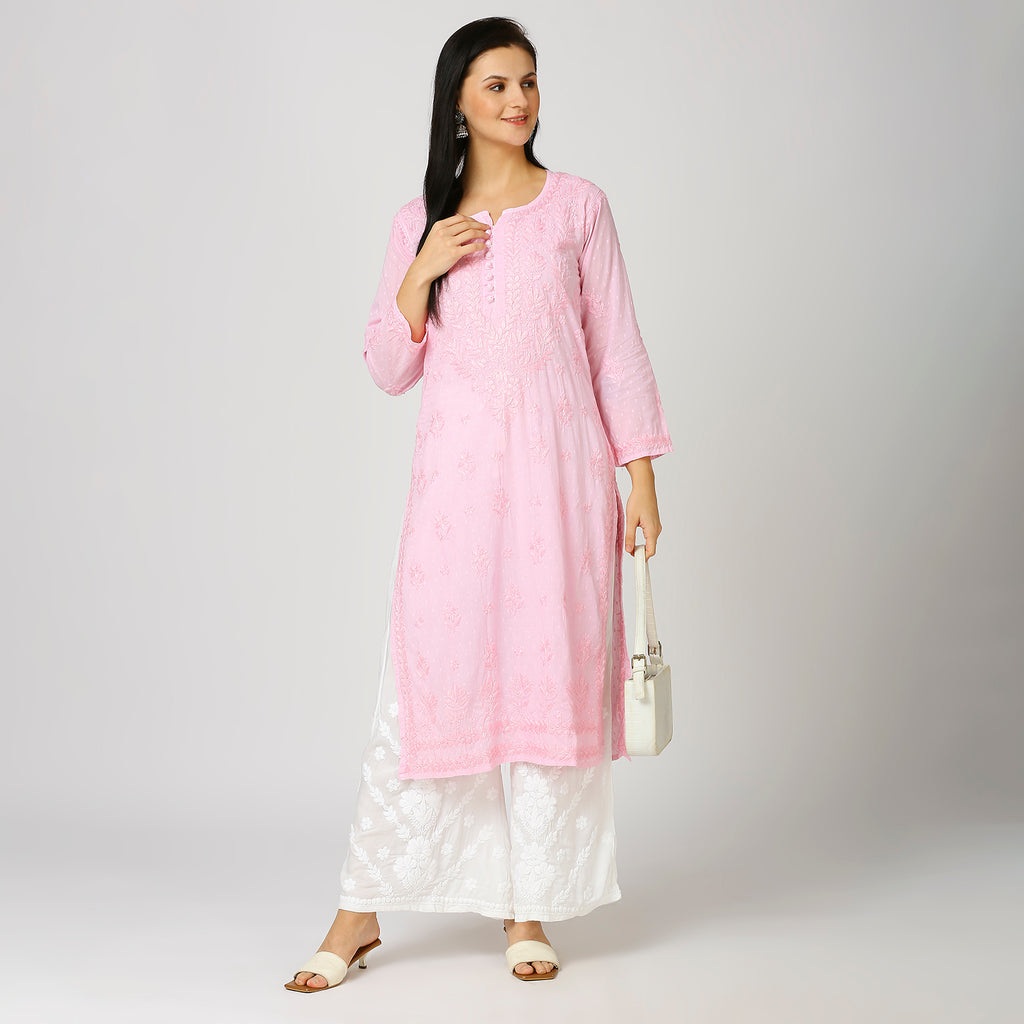 Sc Cotton Chikankari Palazo