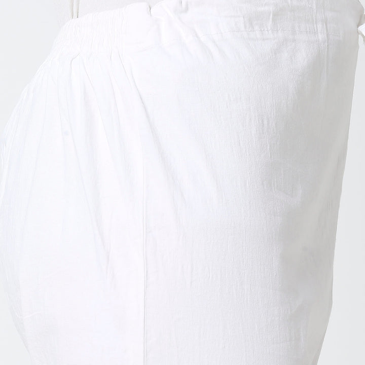 WHITE COTTON CHIKANKARI PANTS (BOTTOM WEAR)