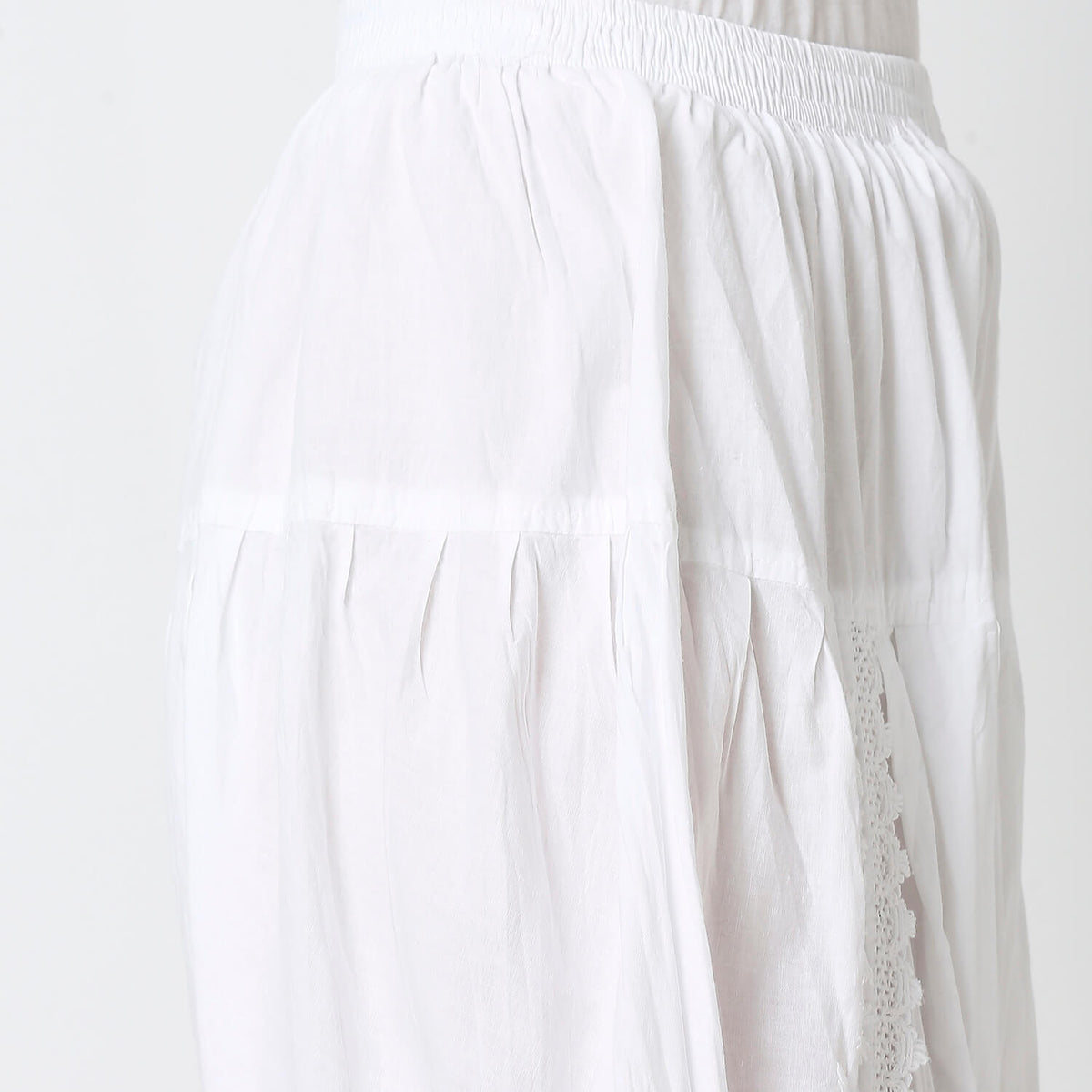 Cotton Chikankari Lace Dhoti Pant