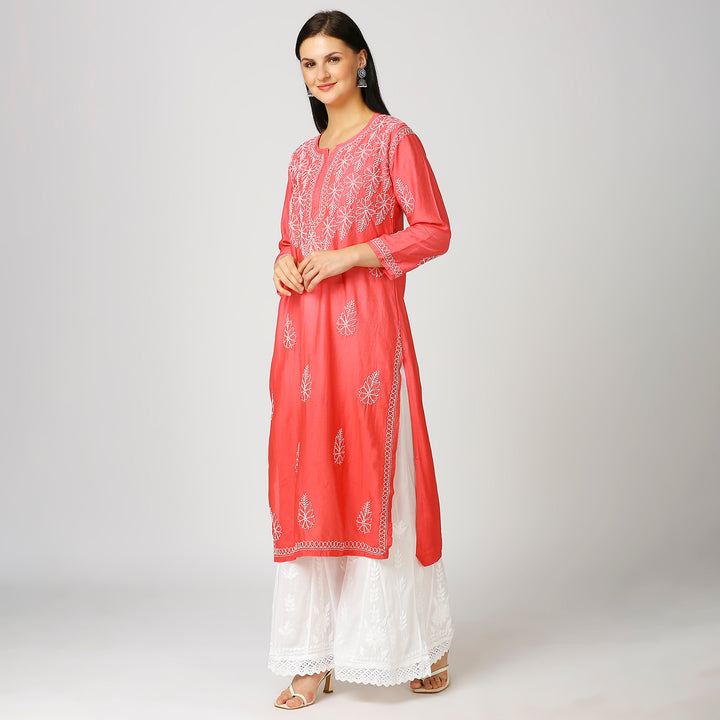 MAHEK CHANDERI CHIKANKARI KURTI