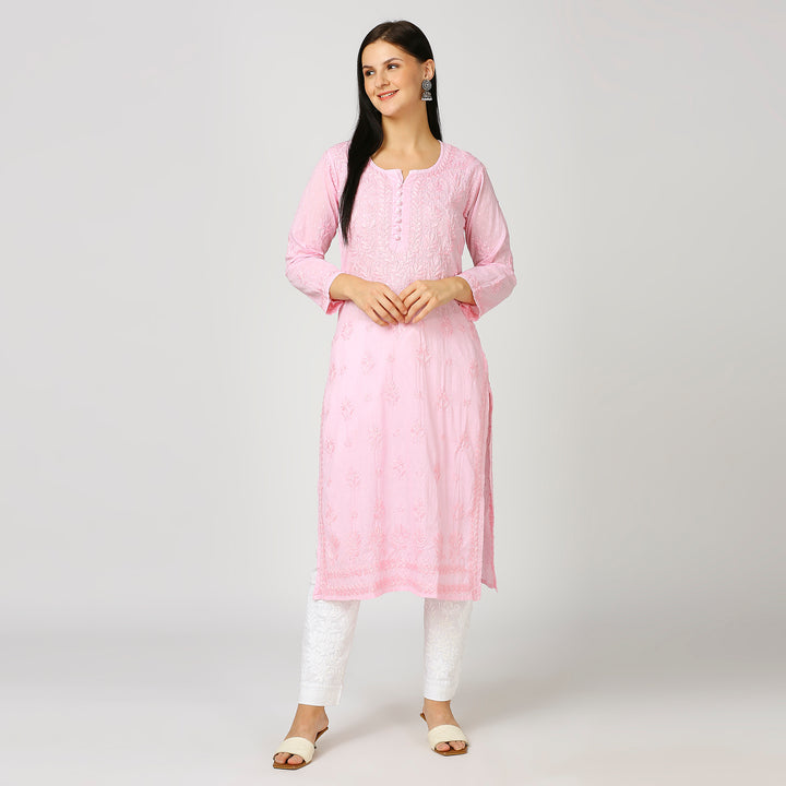 MAAHI DOBBY COTTON CHIKANKARI KURTI