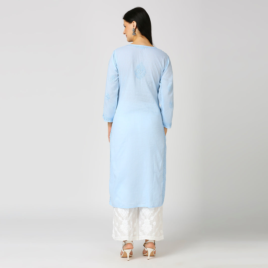 MAAHI DOBBY COTTON CHIKANKARI KURTI