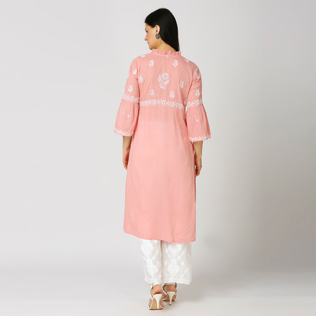 FARIA MUL COTTON CHIKANKARI NYRA KURTI