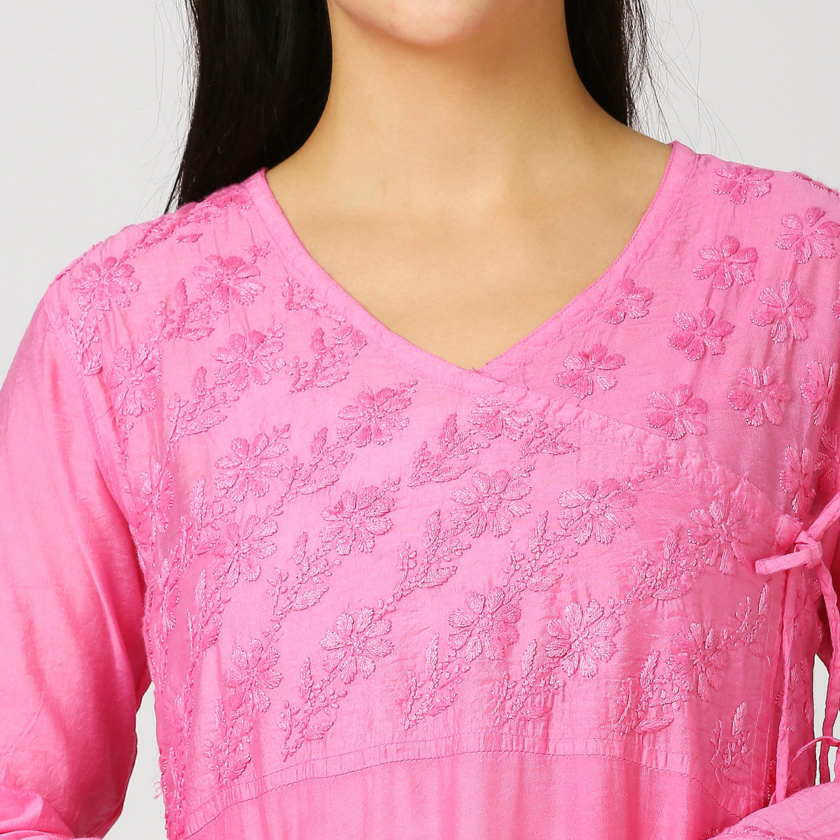 Ablah Chanderi Chikankari Angarkha