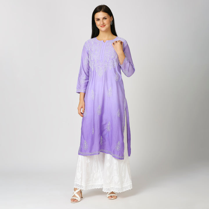 MAHEK CHANDERI CHIKANKARI KURTI