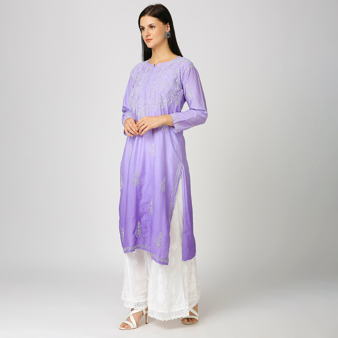 MAHEK CHANDERI CHIKANKARI KURTI