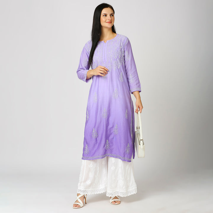 MAHEK CHANDERI CHIKANKARI KURTI