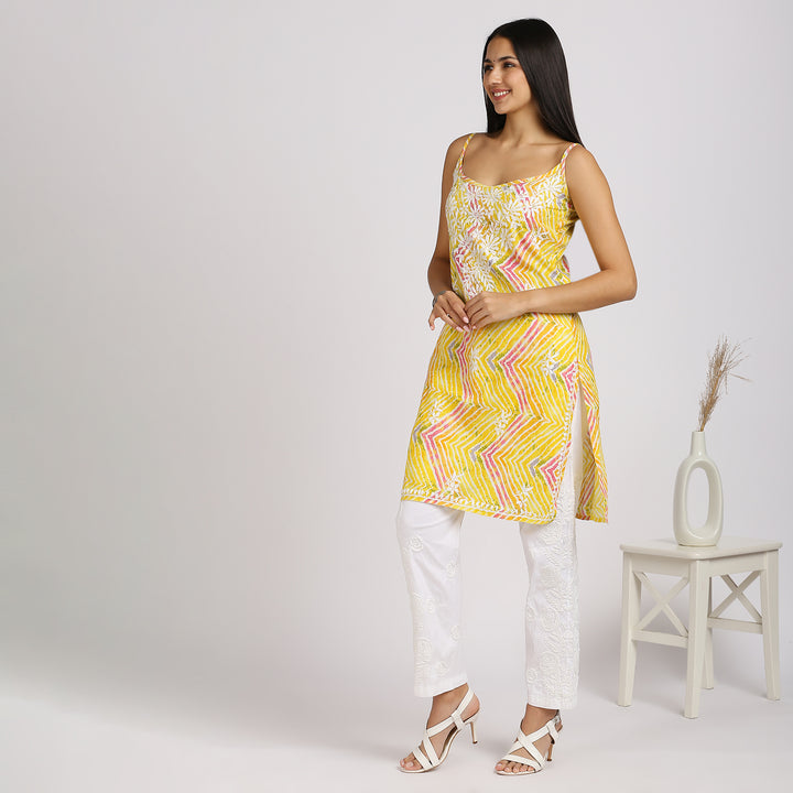 SAKINA CHIKANKARI SPAGHETTI KURTI