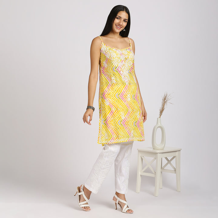 SAKINA CHIKANKARI SPAGHETTI KURTI