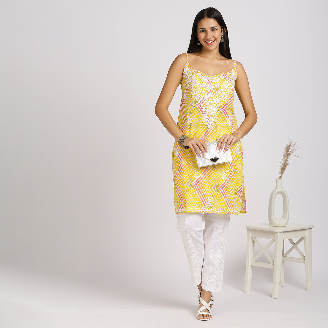 SAKINA CHIKANKARI SPAGHETTI KURTI