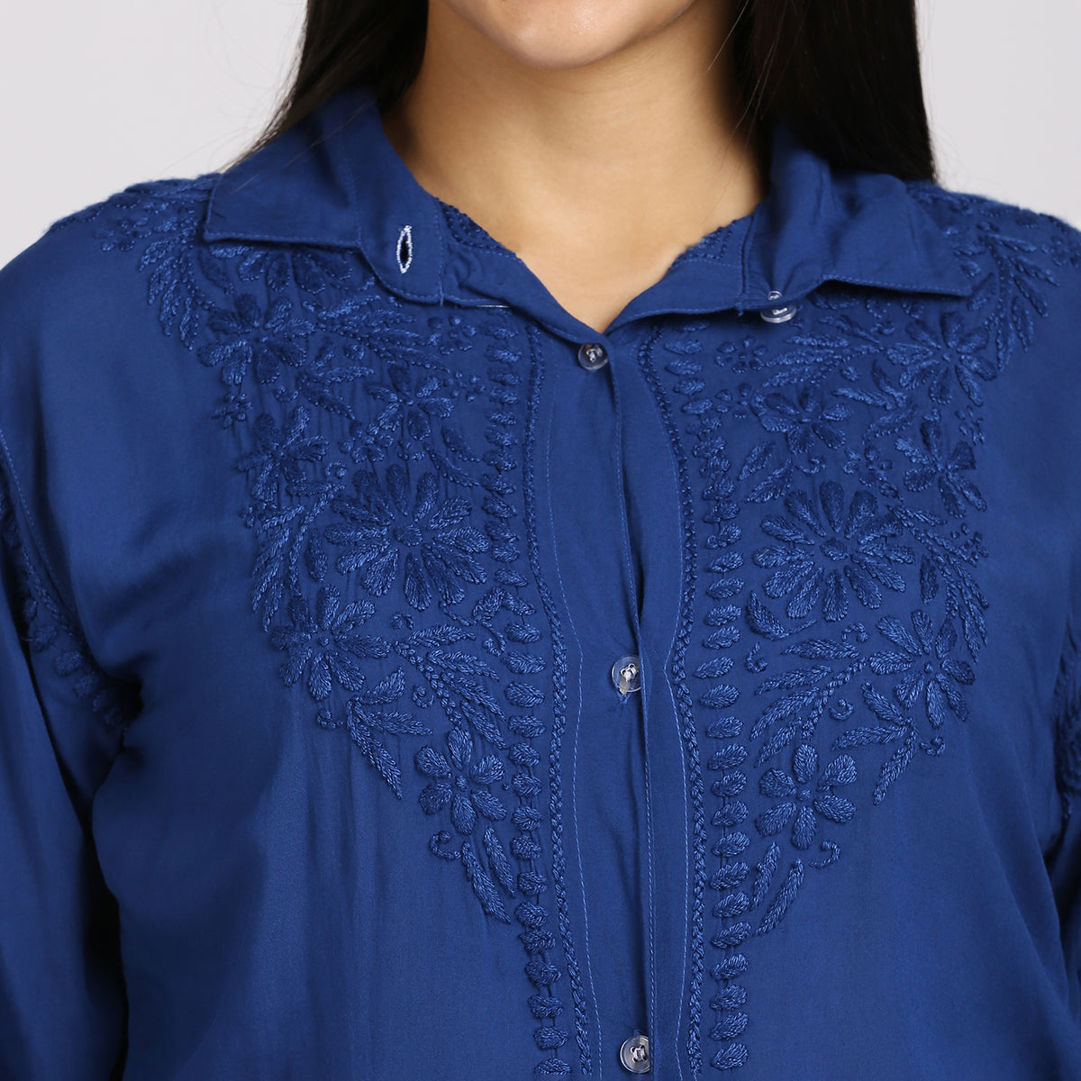 Jade Modal Chikankari Shirt