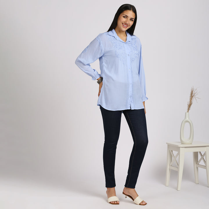 JADE MODAL CHIKANKARI SHIRT