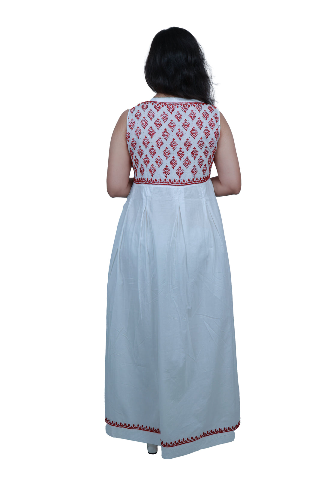 CHIKANKARI COTTON GOWN