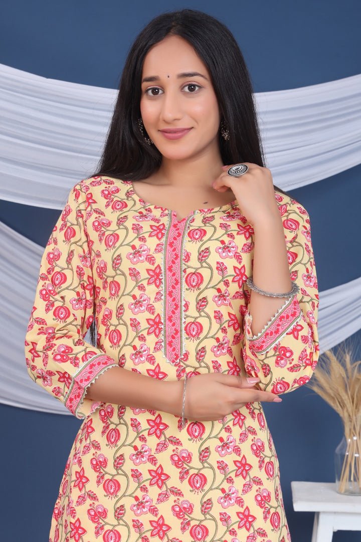 URVI COTTON PRINTED LONG KURTI