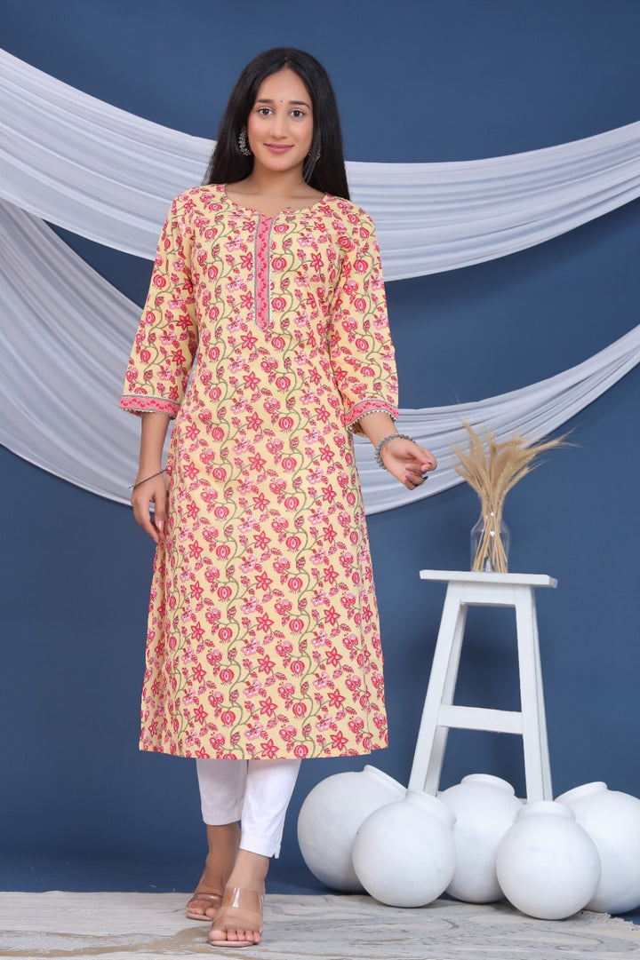 URVI COTTON PRINTED LONG KURTI