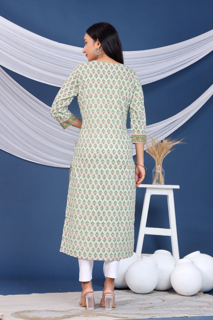 RIVA COTTON PRINTED LONG KURTI