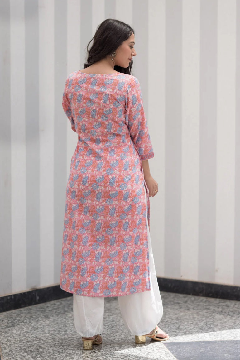 KAAMYA COTTON PRINTED LONG KURTI