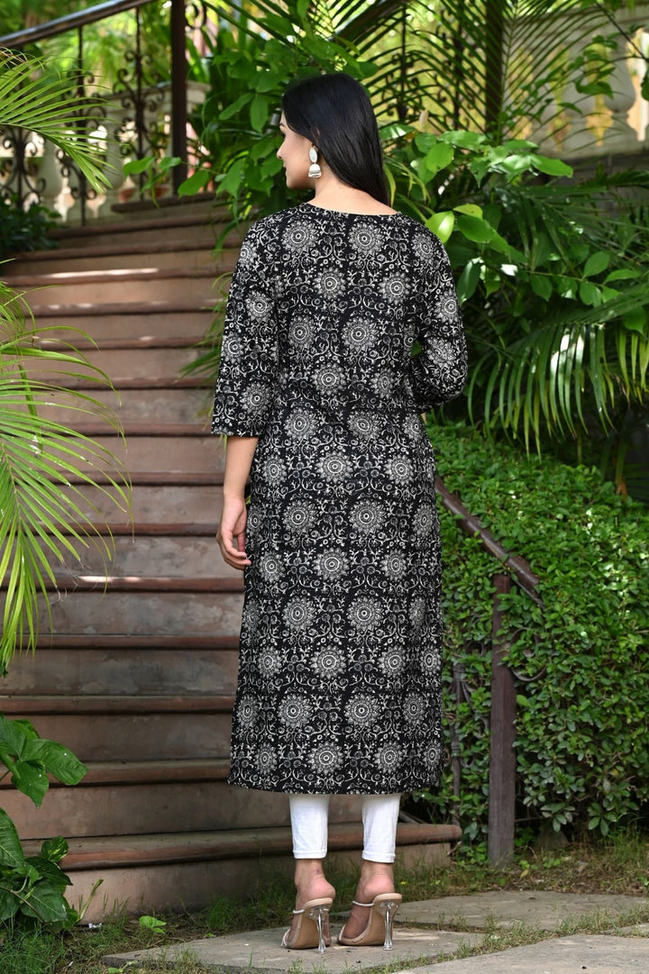 ARIA COTTON PRINTED LONG KURTI