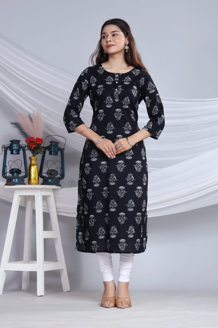 MAHIKA COTTON PRINTED LONG KURTI