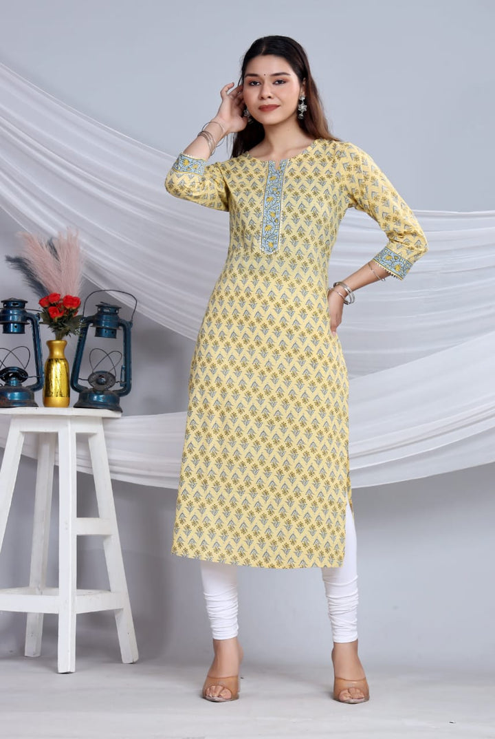 NEERJA COTTON PRINTED LONG KURTI