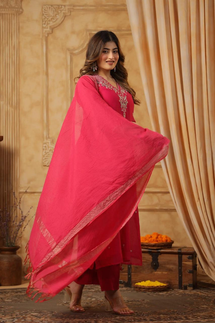 AKSHI MUSLIN DRESS WITH DUPATTA