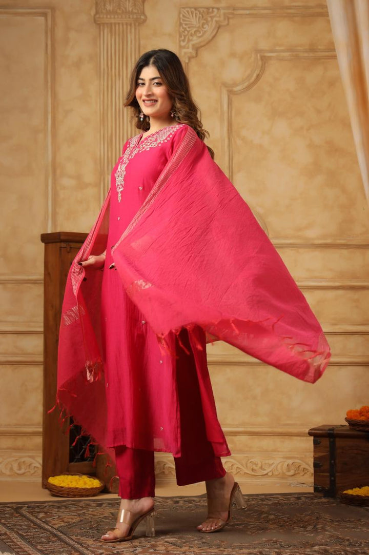 AKSHI MUSLIN DRESS WITH DUPATTA