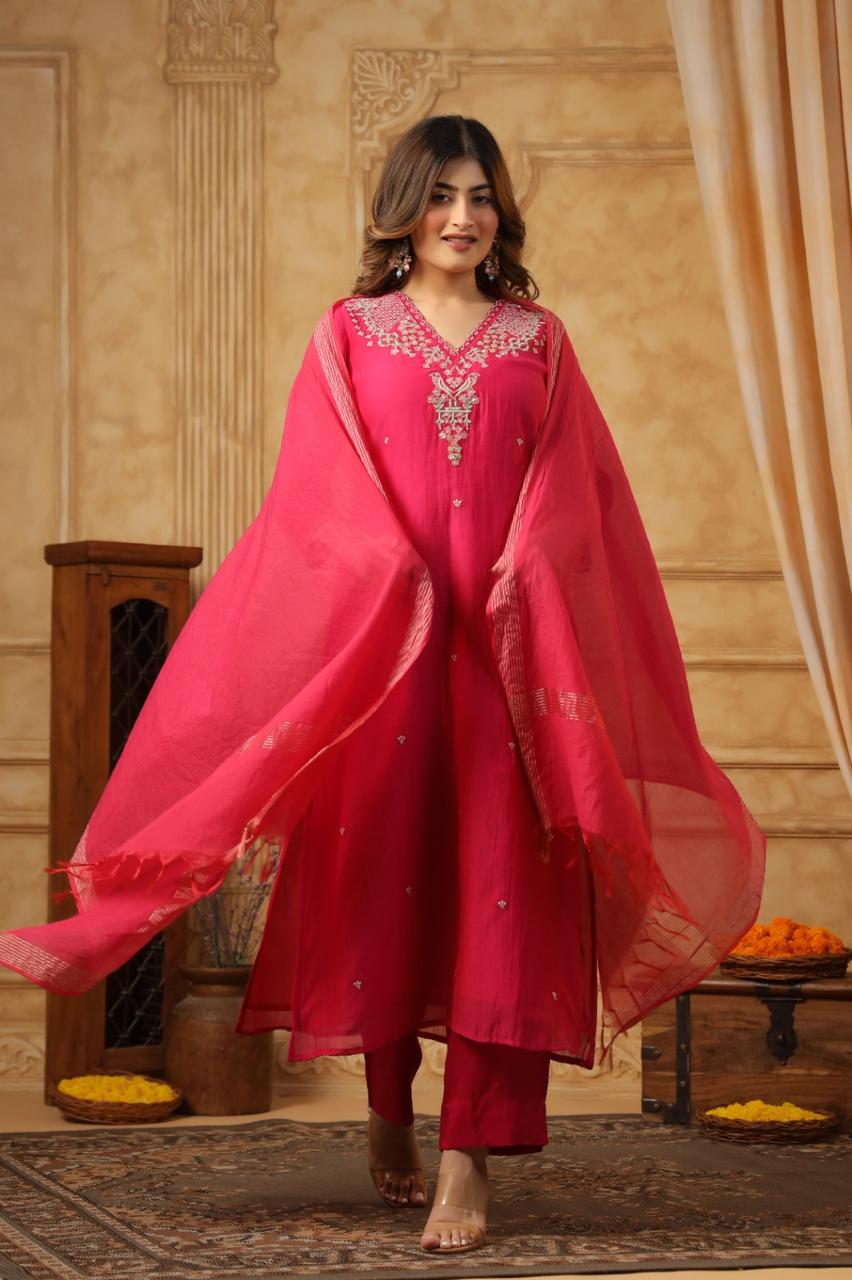 AKSHI MUSLIN DRESS WITH DUPATTA