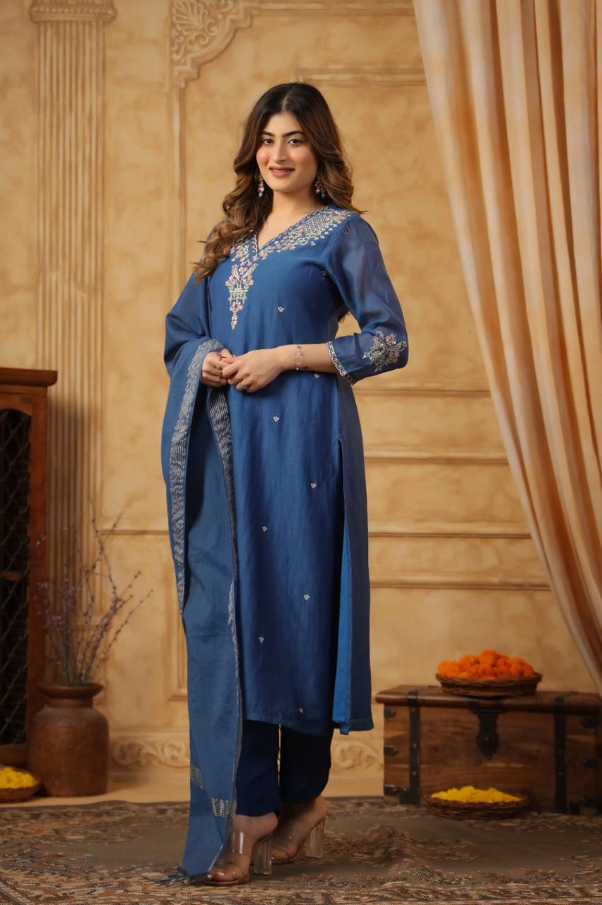 AKSHI MUSLIN DRESS WITH DUPATTA