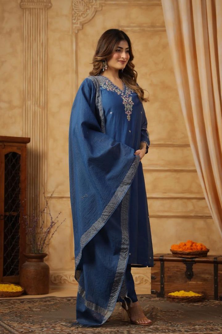 AKSHI MUSLIN DRESS WITH DUPATTA